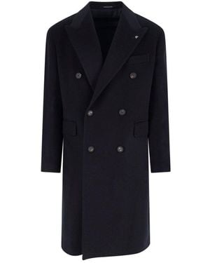 Tagliatore Double-Breasted Tailored Coat - Blue