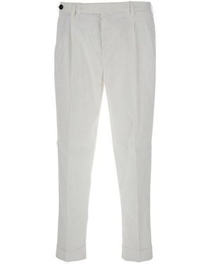 PT Torino Straight Leg Cropped Trousers - Grey