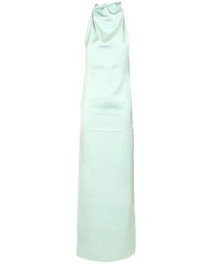 ROTATE BIRGER CHRISTENSEN Satin Halterneck Dress - Blue