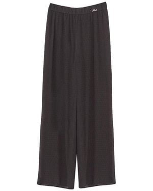 Karl Lagerfeld Semi Sheer Pleated Pants - Grey