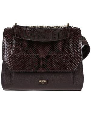 Lancel Ninon De Embossed Top Handel Bag - Black