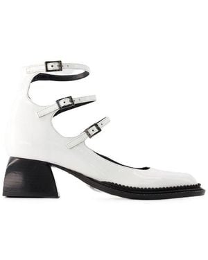 NODALETO Bulla London Triple Strap Pumps - White