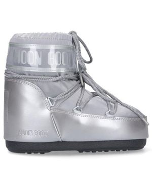 Moon Boot Classic Low Glance Lace-Up Snow Boots - Grey