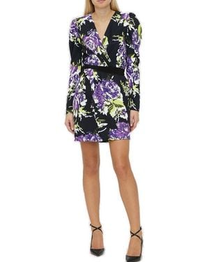 Marco Bologna Floral Printed Mini Dress - Black