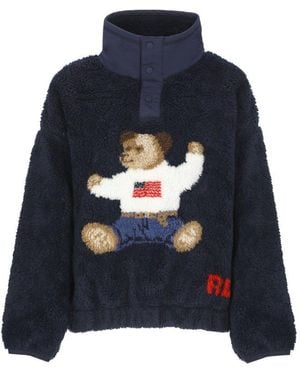 Polo Ralph Lauren Fleece Polo Bear Sweatshirt - Blue