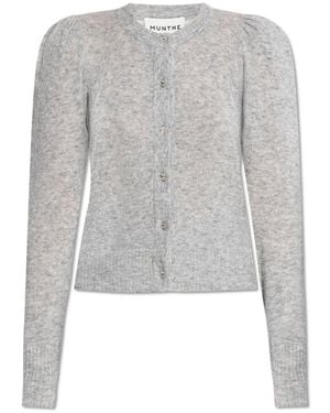 Munthe Classic Button-Up Knitwear - Grey