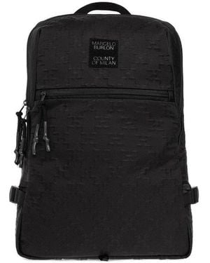 Marcelo Burlon Monogrammed Backpack - Black