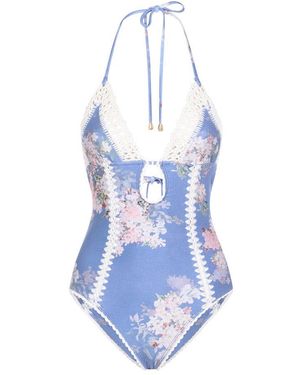 Zimmermann 'Cascadian Keyhole' Crochet One-Piece Swimsuit in