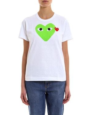 COMME DES GARÇONS PLAY Heart Print T-Shirt - White