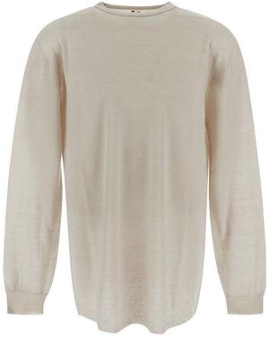Rick Owens Hollywood Oversized Level Knitted Jumper - White
