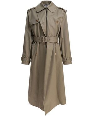 McQueen Belted Trench Coat - Black