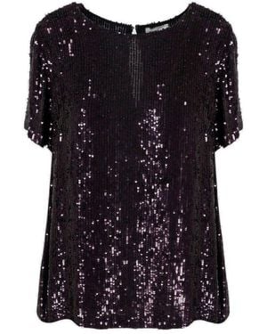 P.A.R.O.S.H. Gamma Sequin Embellished T-Shirt - Black