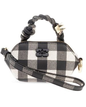Ganni Checked Nano Bou Bag - Black