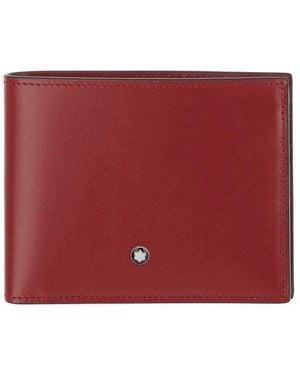 Montblanc Logo Plaque Bi-Fold Wallet - Red