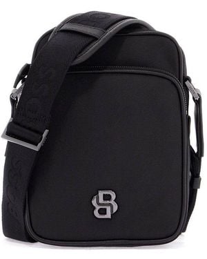 BOSS Twill Zip-Up Reporter Bag - Black