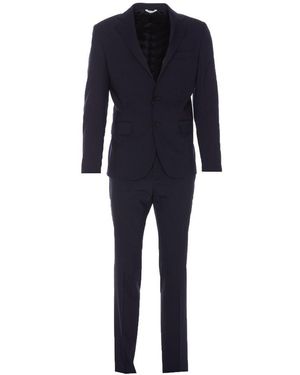 Brian Dales Single-Breasted Suit - Blue