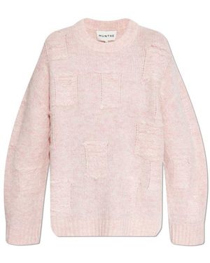 Munthe Woolen Knit Sweater - Pink