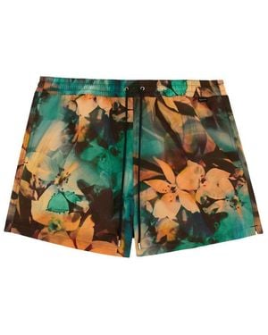 Paul Smith Fitted Recycled Polyester Swimsuit - Green