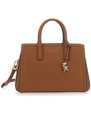MICHAEL Michael Kors Laila Medium Satchel Bag - Brown