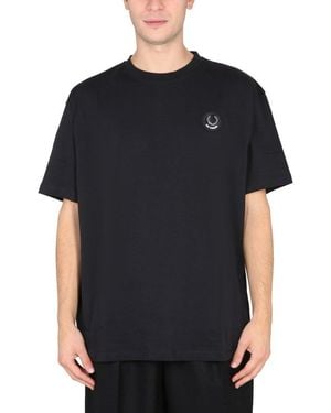 Fred Perry Fred Perry X Raf Simons Graphic Logo Tee - Black