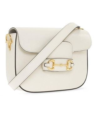 Gucci 1955 Horsebit Leather Cross-body Bag - White