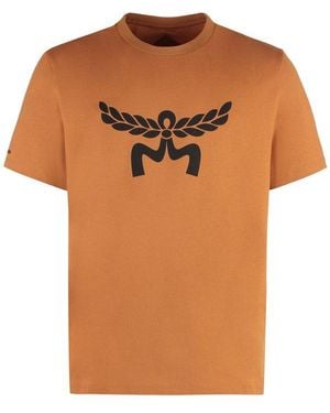 MCM Cotton Crew-Neck T-Shirt - Orange