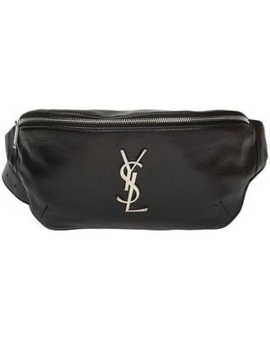 Saint Laurent Cassandre Belt Bag - Black