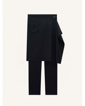 Courreges Layered Wrap Trousers - Blue