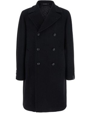Tagliatore Arden Double-Breasted Coat - Blue