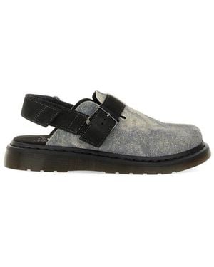Dr. Martens Jorge Ii Hairy Suede Slingback Mules - Black