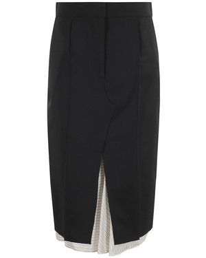 Marni Layered Middle-slit Skirt - Black