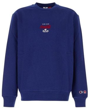 Champion Crewneck Logo Sweatshirt - Blue