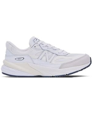 New Balance 990V6 Lace-Up Sneakers - White
