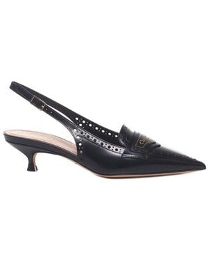 Dior Boy Pointed Toe Slingback Court Shoes - Black