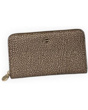 Borbonese Large Zip-Around Wallet - Brown
