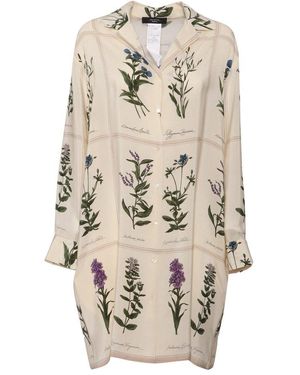 Weekend by Maxmara Floral Printed Shirt Dress - Natural