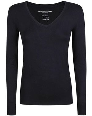 Majestic Filatures Long Sleeve Top - Blue
