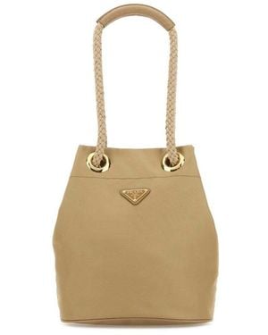 Prada Re-Nylon Mariner Bucket Bag - Natural