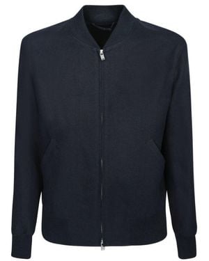Lardini Zipped Bomber Jacket - Blue