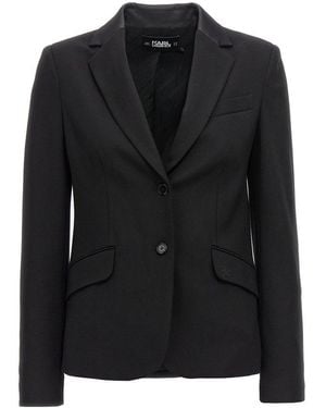 Karl Lagerfeld 'Punto' Single Breast Blazer - Black