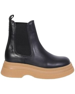 Ganni Heeled Chelsea Boots - Black