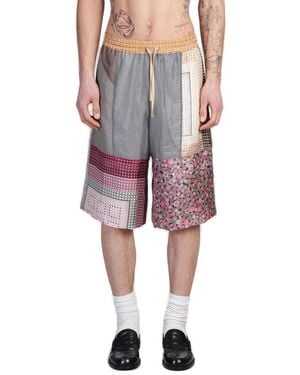 Marine Serre Scarves Drawstring Shorts - Multicolour