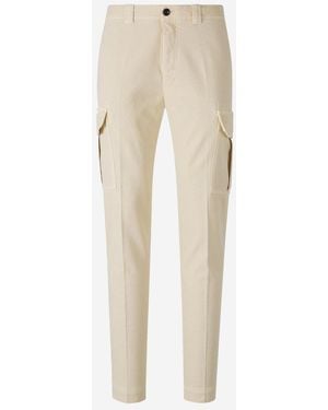 Incotex Cotton Utility Cargo Trousers - Natural