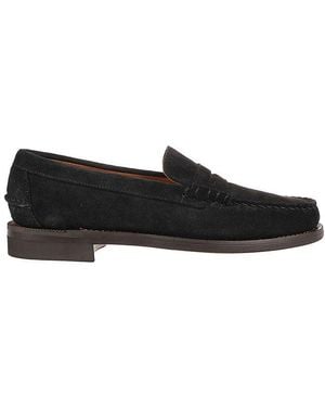 Sebago Round-Toe Slip-On Penny Loafers - Black
