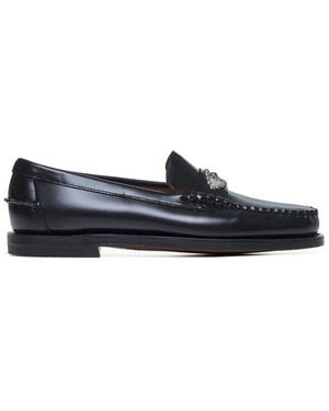 Sebago Classic Dan Rhombus Slip-On Loafers - Black