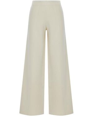 Max Mara High Waist Wide Leg Trousers - White