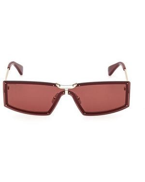 Max Mara Miller 1 Rectangular Frame Sunglasses - Pink