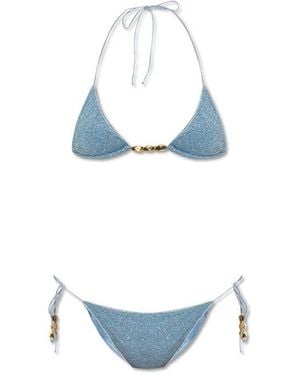 Oséree Embellished Strape Two Piece Swimsuit - Blue