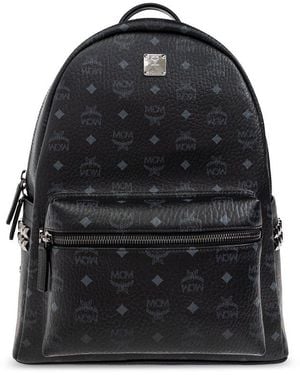 MCM Stark Side Stud Embellished Backpack - Black