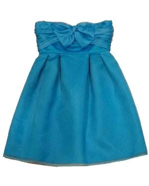 Pinko Bow-Detailed Sleeveless Midi Dress - Blue